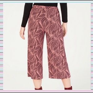 MICHAEL KORS CROPPED WIDE LEG ROSE PANTS